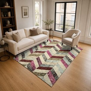 Tapis de salon en chenille antidérapant, imprimé numériquement, motif médaillon traditionnel or terre cuite, lavable en machine, vente en gros RUGS DEPOT LXDP-0353 - Product Image 2