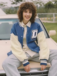 เสื้อแจ็กเก็ตเบสบอลสำหรับผู้ชาย,ชุดเสื้อแจ็กเก็ตผ้าวูล - Product Image 5