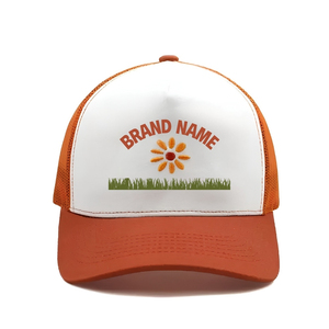 Wholesale Waterproof 2-Tone Performance Golf Hat 5-Panel Breathable Trucker <b>Cap</b> With Custom 3D Embroidery Logo <b>Snapback</b> Closure - Product Image 1
