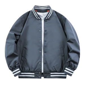 Chaqueta universitaria de poliéster Premium para hombre, estilo bombardero de béisbol, manga larga, a prueba de viento, con botones, ropa de abrigo universitaria - Product Image 4