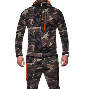 High Quality Custom Men's Plus Size Casual Sport Jogging Suits 2-Piece Plain Hoodie 100% Cotton Fleece OEM <b>Service</b> - Product Image 1