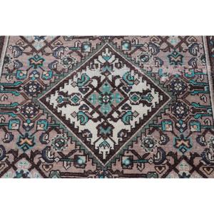 Turkish Vintage Rug 3.3x5.6 ft (101x171 cm), <b>Brown</b> <b>Wool</b> Rug - Product Image 5