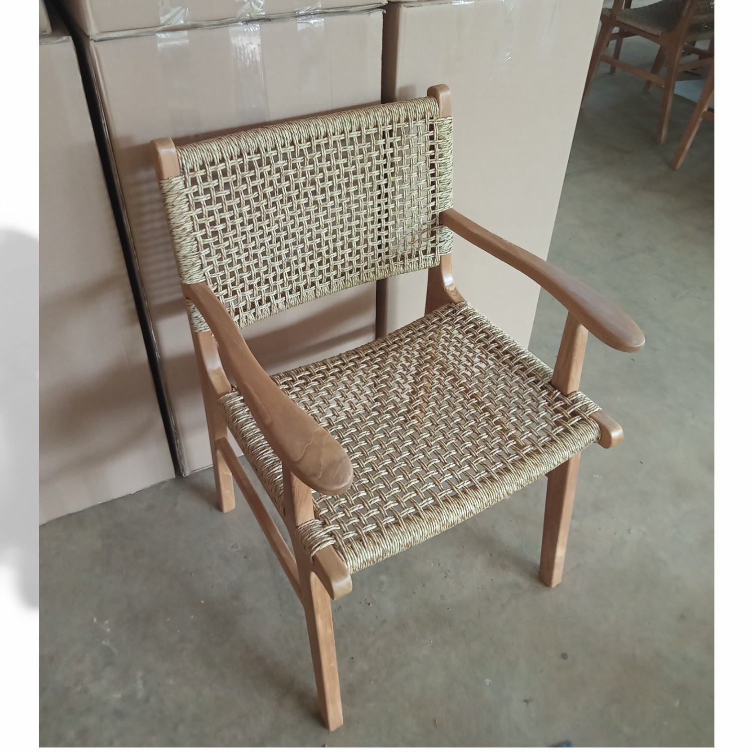 Bali Wooden Hand Chair Handcrafted Solid Wood Dining Seat