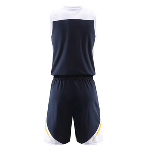 Ensemble de maillot et short de basket-ball pour jeunes, séchage rapide, respirant, polyester, uniforme d'entraînement d'équipe, logo personnalisé OEM - Product Image 3