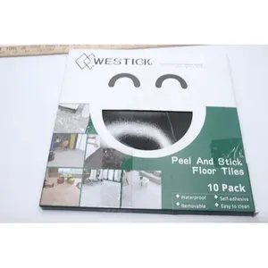 Paquet de 10 carreaux de sol imperméables Westick Peel & Stick en marbre noir de 12 po x 12 po - Product Image 1