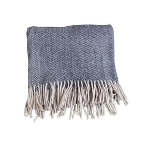 Mantas de espiga de Diamante Azul Marino Mantas de lana suave de alta calidad con tamaño de tiro de uso - Product Image 1