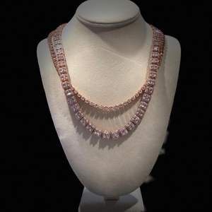 Chaîne à maillons cubains Miami Baguette MOISSANITE en argent sterling 925 personnalisée Chaîne en corde de style classique - Product Image 1