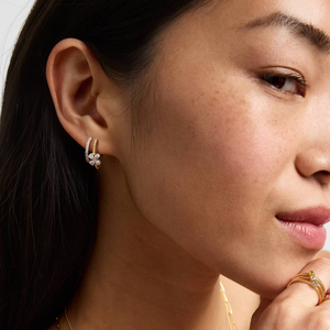 Boucles d'oreilles clous en argent 925 avec diamant de laboratoire, coupe premium, plaqué or, certifiées par un tiers, bijoux pour femmes, cadeau - Product Image 4