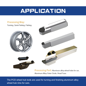 Pcd व्हील हब टर्निंग टूल वेल्डेड इंटीग्रल हब उपकरण, एल्यूमीनियम मिश्र धातु व्हील हब के लिए - Product Image 3