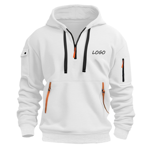 Sweat à capuche pour homme, sweat à capuche en polaire personnalisé OEM avec épaules tombantes, impression de logo personnalisée, service OEM - Product Image 1