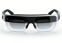 Lunettes intelligentes AR haut de gamme, prototype, style Apple, design industriel, monture en alliage de titane, lentille d'affichage à guide d'ondes, portables et minimalistes