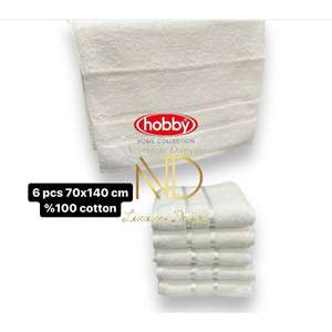 Hobby Dolce White Juego de toallas de baño 50x90 Colección de toallas de 6 piezas - Product Image 1