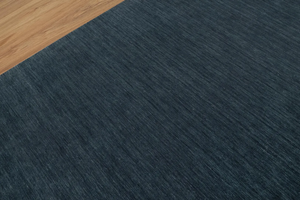 Tapis en laine Gabbeh fait main, gris anthracite, bleu marine, tapis minimaliste, tapis de sol grand format, décoration intérieure confortable - Product Image 4