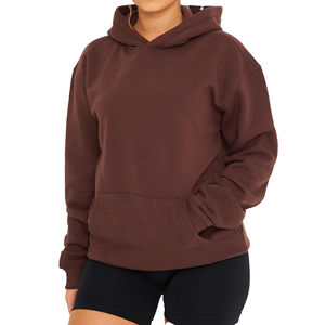 Sudaderas con capucha informales para mujer, talla personalizada de EE. UU., Jersey ligero sólido de manga larga, Tops, sudadera holgada con bolsillo - Product Image 1