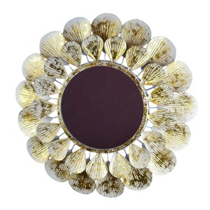 Miroir de salle de bain fait main en laiton avec cadre en fer rond européen en vrac vente en gros - Product Image 5