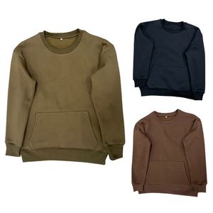 Alta calidad 100% algodón hombres peso pesado francés Terry cuello redondo sudadera canguro bolsillo otoño temporada venta al por mayor - Product Image 6