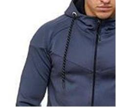 Survêtement en coton à capuche tendance avec logo personnalisé, fermeture à cordon, sweat-shirt de sport, jogging, confort, vêtements de sport tendance - Product Image 6