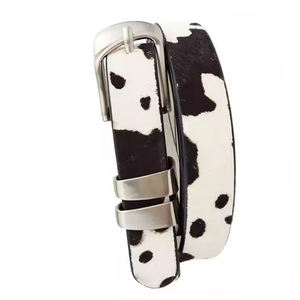 Cinturones de Pelo de Vaca de Diseñador de Alta Calidad y Gran Venta, Cinturón Marrón de Cuero Vacuno Genuino y Elegante para Mujeres y Hombres a Precio de Fábrica - Product Image 4