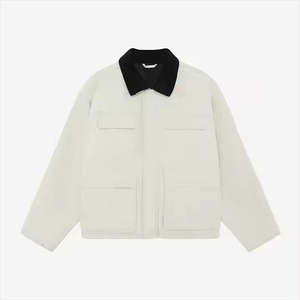 Veste pour homme, veste de travail, logo personnalisé OEM, sergé de coton, col en velours côtelé, veste de travail en toile de canard de qualité supérieure pour homme - Product Image 3