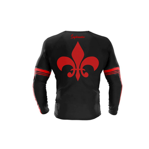 Taille en caoutchouc antidérapant à manches longues scustom bjj Maillot de bain pour enfants Ensemble de protections contre les éruptions cutanées à personnaliser - Product Image 2