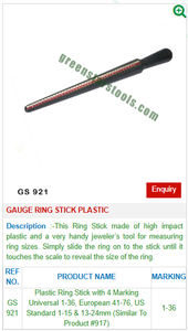 Jauge à anneaux en plastique multi-echelles, outil de mesure pour la fabrication de bijoux, outil manuel |   Numéro d'article GS-921 - Product Image 2