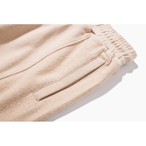Pantalon de jogging unisexe en molleton léger, taille mi-haute, en coton et élasthanne, respirant, brodé, couleur unie - Product Image 3
