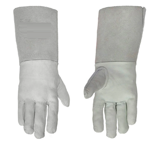 ถุงมือเชื่อมหนังวัวยาวทนทานต่อความร้อนดีไซน์แยกชิ้นส่วนสำหรับใช้ในอุตสาหกรรม - Product Image 5