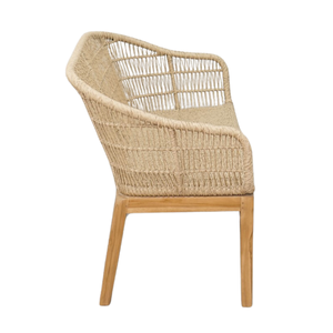 Chaise en bois d'accoudoir moderne nordique avec siège en rotin pour café maison parc à manger meubles de Restaurant en plein air pour salon - Product Image 2