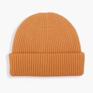 Venta al por mayor de gorro de invierno para adultos de punto cálido y suave con panel ligero de Hip Hop personalizado con personalidad, gorro de piel de melón en 18 colores - Product Image 3