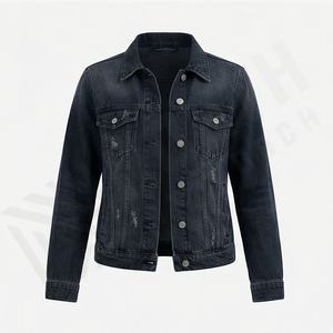 Veste en jean pour femmes, légère, confortable, élégante, décontractée, streetwear, vêtements de mode, personnalisable - Product Image 1