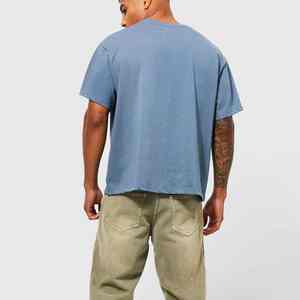 Camiseta cuadrada de hombre con estampado personalizado directo de fábrica 100% algodón diseño transpirable mejor calidad directo de Pakistán - Product Image 5