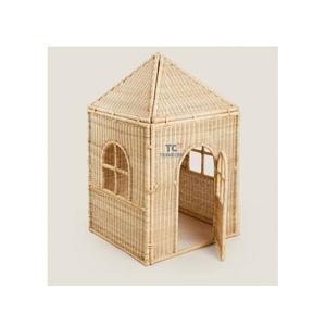 Pépinière décor rotin maison pour enfants rotin jouet boîte créatif naturel rotin paniers pour enfants fabriqué au Vietnam - Product Image 3