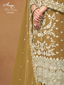 Shree Indian Exports <b>Present</b> Extreme High Quality Soft Organza Silk Fabric Traditional Salwar Kameez For Women Or Girls Wear - Product Image 4
