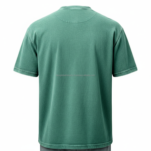 T-shirt à lacets en mélange coton-lin, coupe ajustée, vente en gros, commande en vrac, OEM, étiquette privée, pour hommes - Product Image 3