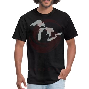 Wholesale Customizable Men's Vintage T-<b>Shirt</b> 100% Cotton Solid Color Digital Loose Style Knitted O-Neck Casual - Product Image 1