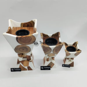 Tradebyd Artisan Hand-made Pine Wood Bakhoor Burner Decorative Oud <b>Incense</b> <b>Holder</b> for Arabic Decor - Product Image 5