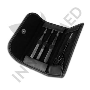 Ensemble d'outils à sourcils professionnels avec pinces à épiler précises et pinces inclinées en finition noire plasma de qualité supérieure - Product Image 4