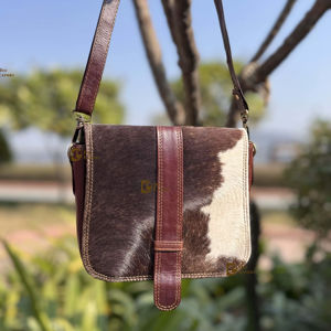 Nueva llegada bolso de mano de piel de vaca cuero Sling Bag Gypsy Boho Vintage hecho a mano estampado de leopardo occidental correa ajustable ligera - Product Image 1