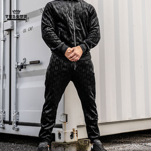 Conjunto Deportivo Elástico de Invierno para Hombre, Personalizado al por Mayor, 100% Algodón, Antibacterial, Transpirable, ODM - Product Image 2