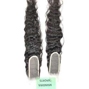 Extensions de cheveux humains vietnamiens à tissage ondulé 2*6 HD dentelle bon marché vendeur vierge noir simple dessiné vente en gros - Product Image 1
