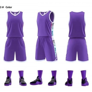 Vêtements de basket-ball nouvel ensemble d'uniformes de basket-ball pour hommes et femmes imprimé maillot de compétition été enfants formation Camp équipe gilet - Product Image 4