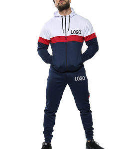 Ensemble de survêtement pour homme tendance, t-shirt et pantalon empilés, polyester, été, taille plus, deux pièces, entraînement personnalisé - Product Image 2