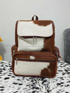 Handmade Hair On Leather Backpack Cowhide Fur School <b>Bag</b> Luxury Travel Backpack for Women Men Stylish Durable <b>Bag</b> LHBP-0056 - Product Image 6