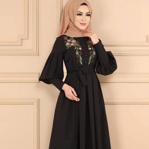 Último diseñador tradicional estilo Dubai Jalabiya Kaftan vestido de noche para adultos modesto estilo modesto hecho gasa tradicional - Product Image 1