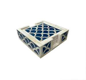 Ensemble rond de qualité supérieure de 4 sous-verres en bois élégants fabriqués à la main sous-verres en bois de qualité supérieure pour la décoration de la maison Occasions de mariage - Product Image 2