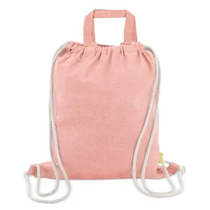 Zaino Convertibile Nero Sostenibile, Sacca Sportiva Promozionale con Cordoncino e Accessori - Product Image 4