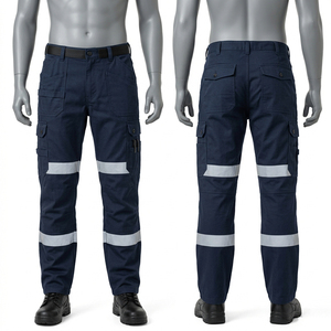 Pantalones de Trabajo de Seguridad Premium Impermeables con Certificación CE, 240 GSM, Poliéster, Cinta Reflectante Naranja, Logotipo Personalizado, Duraderos - Product Image 3