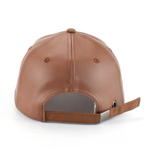 Gorra de béisbol de cuero marrón de lujo ajustable Strapback estilo Vintage suave PU cuero Casual Streetwear sombrero para hombres y mujeres - Product Image 6