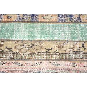 Tapis moderne en laine tissée à plat jaune de 1.4x2,9 pieds Tapis patchwork turcs pour les décorations de salon avec support en latex - Product Image 5