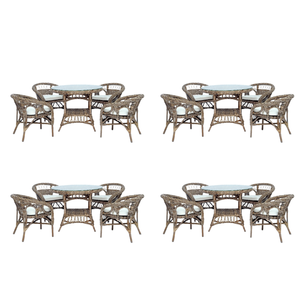 Mandalino Kubu Living Set atemporal que Combina texturas de ratán natural con diseño contemporáneo para muebles del hogar - Product Image 4